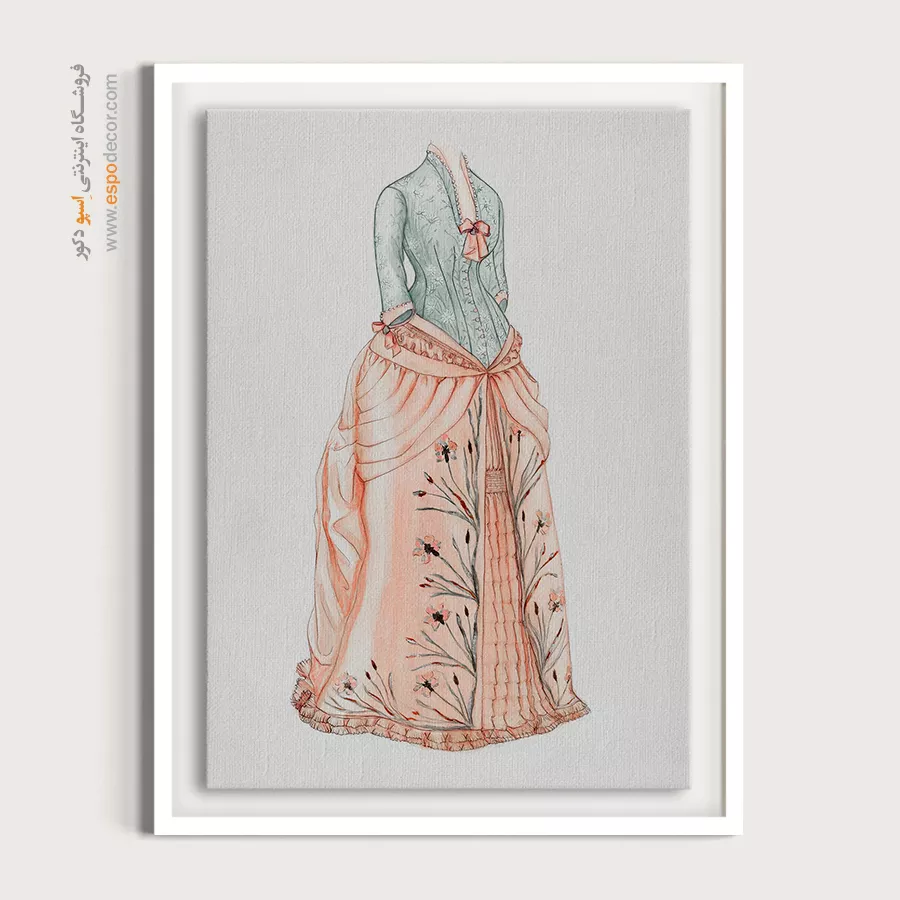 تابلو مانکن زن فانتزی برای فضاهای شیک - لباس پرنسس – تابلو فشن - اسپو دکور