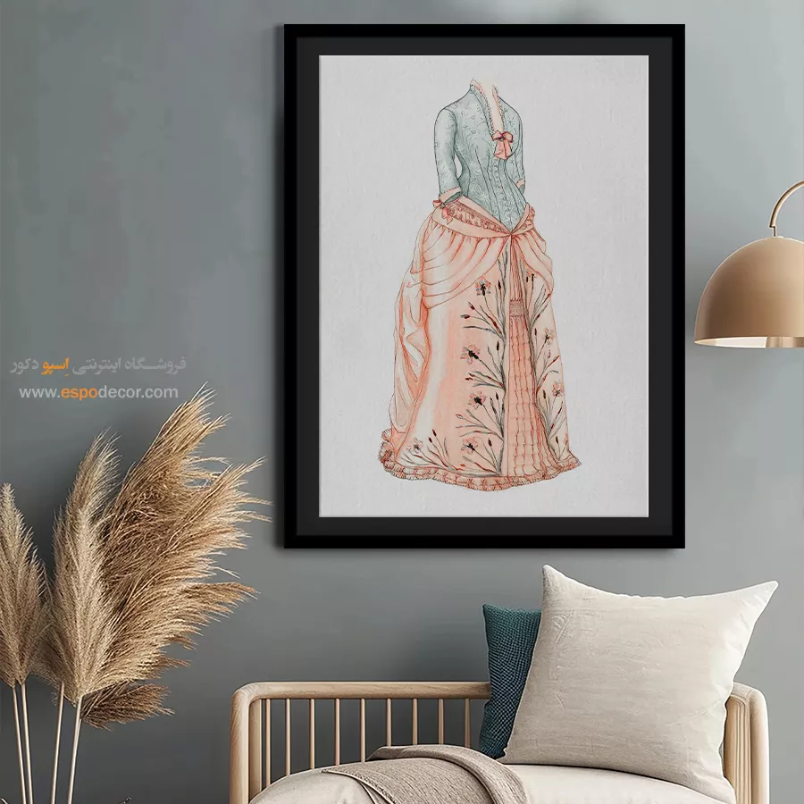 تابلو مانکن زن فانتزی برای فضاهای شیک - لباس پرنسس – تابلو فشن - اسپو دکور