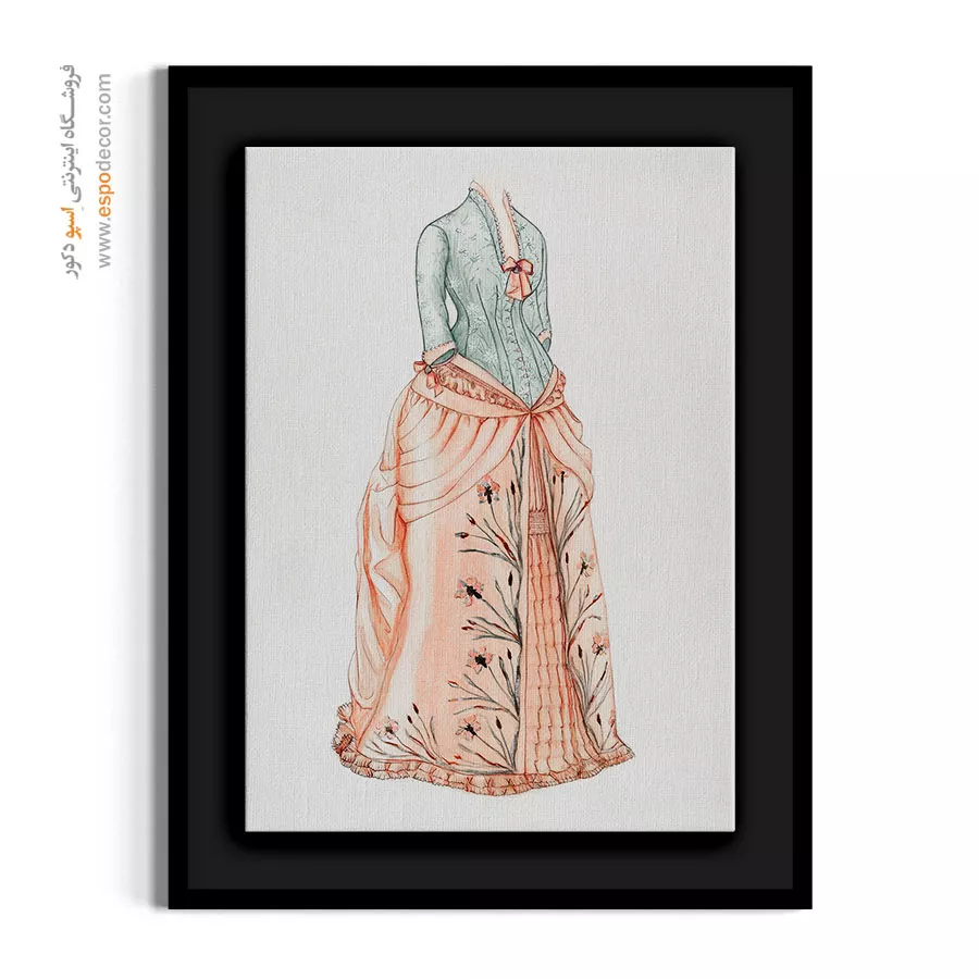 تابلو مانکن زن فانتزی برای فضاهای شیک - لباس پرنسس – تابلو فشن - اسپو دکور