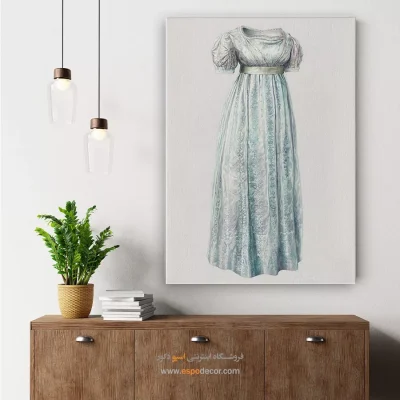 تابلو لباس شب الهام‌گرفته از مد روز برای بوتیک لباس