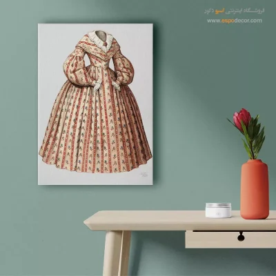 تابلو طراحی لباس زنانه فانتزی برای اتاق دخترانه