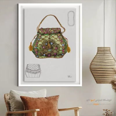 تابلو فشن دخترانه خاص برای دیوار پذیرایی - کیف برسلاو – تابلو فشن - اسپو دکور