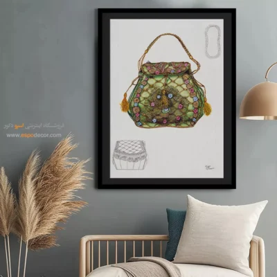 تابلو فشن دخترانه خاص برای دیوار پذیرایی - کیف برسلاو – تابلو فشن - اسپو دکور