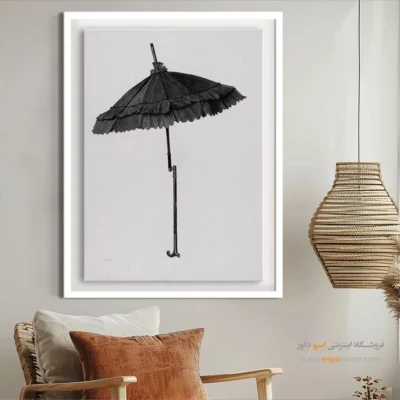 تابلو مانکن زن مدرن برای دکوراسیون - چتر آفتابی – تابلو فشن - اسپو دکور