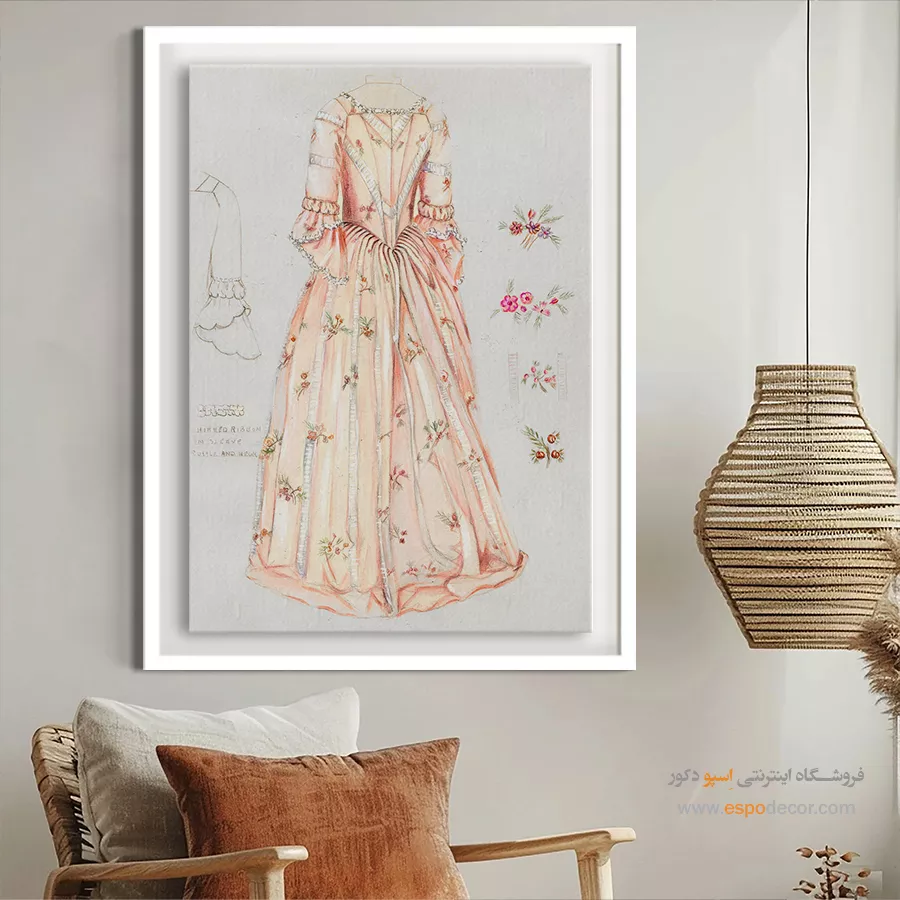 تابلو سالن زیبایی الهامگرفته از مد روز برای دیوار اتاق - پیراهن نامزدی – تابلو فشن - اسپو دکور