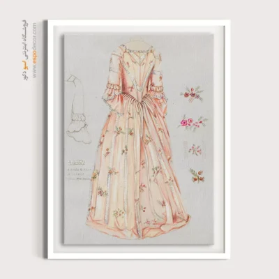 تابلو سالن زیبایی الهام‌گرفته از مد روز برای دیوار اتاق - پیراهن نامزدی – تابلو فشن - اسپو دکور