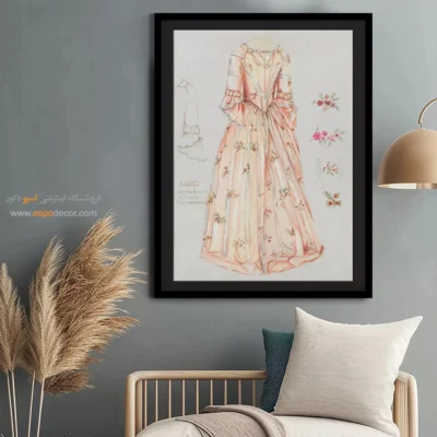 تابلو سالن زیبایی الهامگرفته از مد روز برای دیوار اتاق - پیراهن نامزدی – تابلو فشن - اسپو دکور