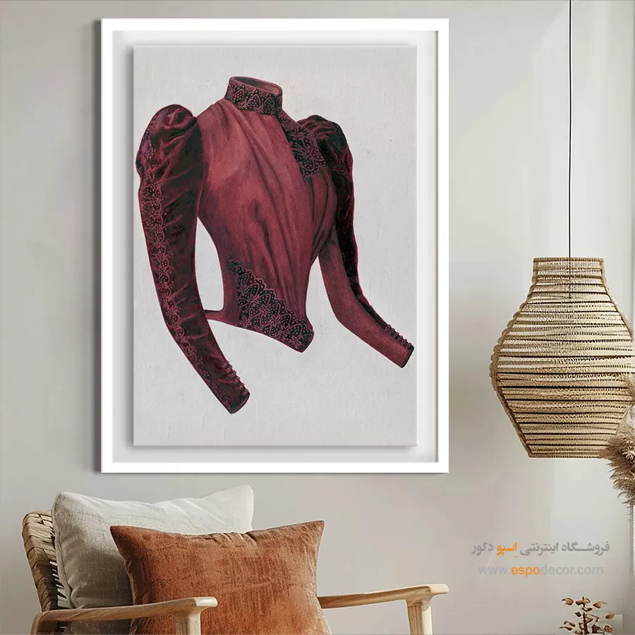 تابلو استایل خاص زنانه برای بوتیک لباس - پیانوفورته اثر کارتیه – تابلو فشن - اسپو دکور