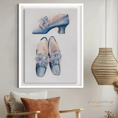 تابلو استایل زنانه برای کادو تولد - کفش زنانه 1930 – تابلو فشن - اسپو دکور