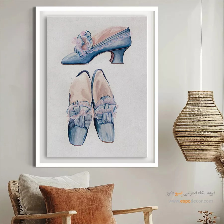 تابلو استایل زنانه برای کادو تولد - کفش زنانه 1930 – تابلو فشن - اسپو دکور