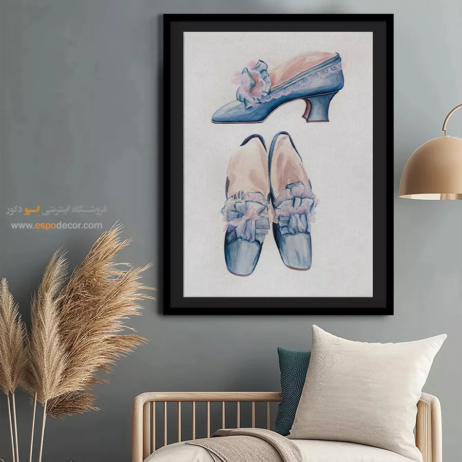 تابلو استایل زنانه برای کادو تولد - کفش زنانه 1930 – تابلو فشن - اسپو دکور