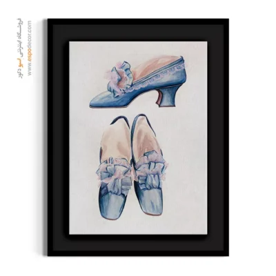 تابلو استایل زنانه برای کادو تولد - کفش زنانه 1930 – تابلو فشن - اسپو دکور