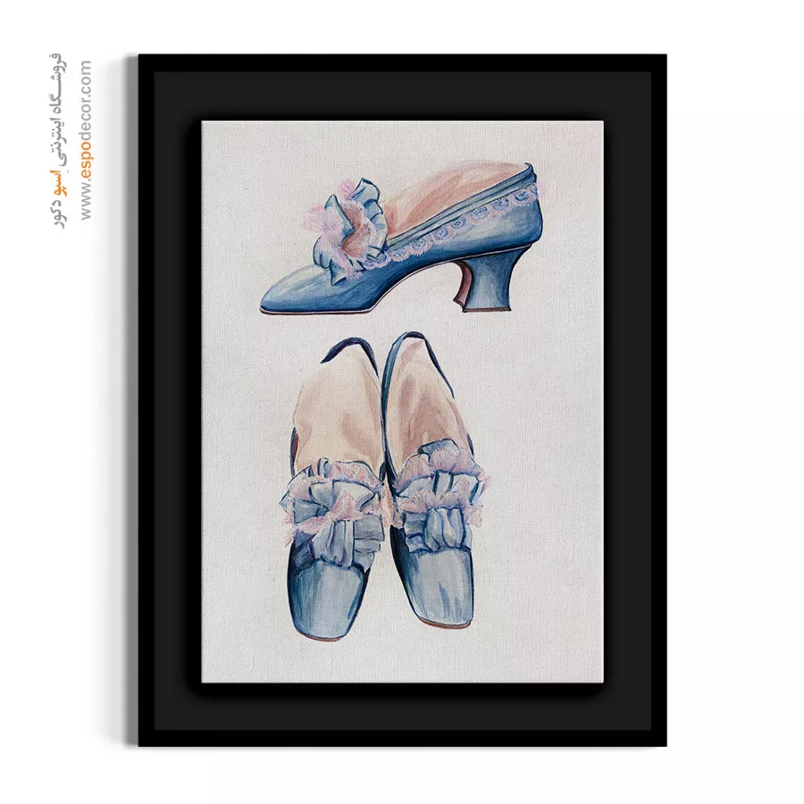 تابلو استایل زنانه برای کادو تولد - کفش زنانه 1930 – تابلو فشن - اسپو دکور