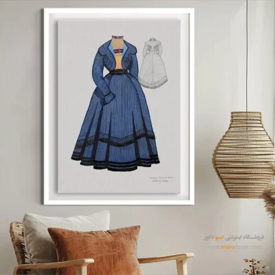 تابلو هنری فشن خلاقانه برای دکور خانه - طراحی لباس ویکتوریایی – تابلو فشن - اسپو دکور