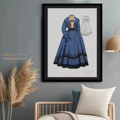 تابلو هنری فشن خلاقانه برای دکور خانه - طراحی لباس ویکتوریایی – تابلو فشن - اسپو دکور