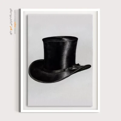تابلو ژورنال مد مدرن برای دکوراسیون - کلاه مردانه کواکر – تابلو فشن - اسپو دکور