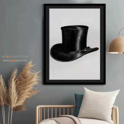تابلو ژورنال مد مدرن برای دکوراسیون - کلاه مردانه کواکر – تابلو فشن - اسپو دکور