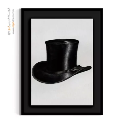تابلو ژورنال مد مدرن برای دکوراسیون - کلاه مردانه کواکر – تابلو فشن - اسپو دکور