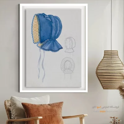 تابلو لباس مجلسی زنانه کلاسیک برای سالن زیبایی - کلاه کاپوت – تابلو فشن - اسپو دکور