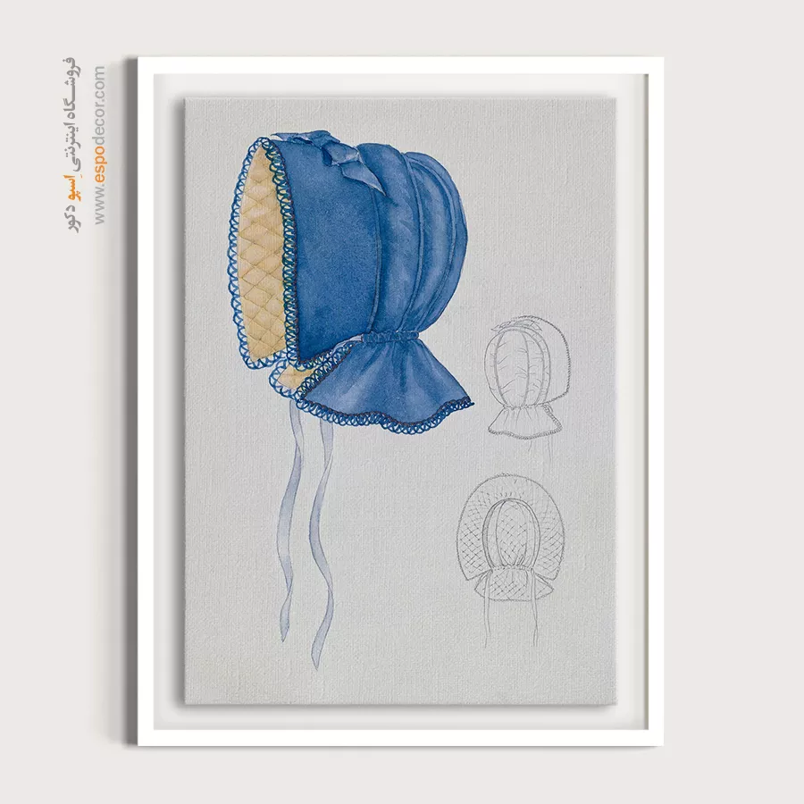 تابلو لباس مجلسی زنانه کلاسیک برای سالن زیبایی - کلاه کاپوت – تابلو فشن - اسپو دکور