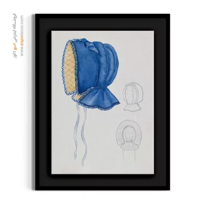 تابلو لباس مجلسی زنانه کلاسیک برای سالن زیبایی - کلاه کاپوت – تابلو فشن - اسپو دکور