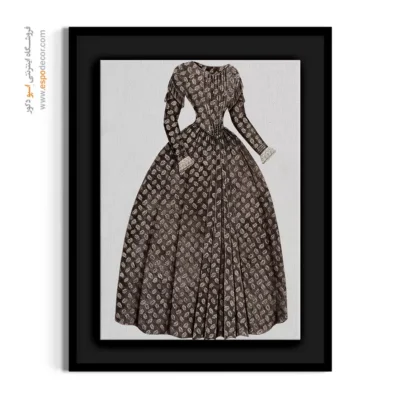 تابلو فشن لاکچری برای سالن زیبایی - پیراهن قهوه ای – تابلو فشن - اسپو دکور