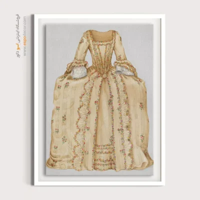 تابلو طراحی لباس زنانه با کیفیت چاپ بالا برای دیوار اتاق - لباس کلیپارت – تابلو فشن - اسپو دکور
