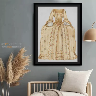 تابلو طراحی لباس زنانه با کیفیت چاپ بالا برای دیوار اتاق - لباس کلیپارت – تابلو فشن - اسپو دکور