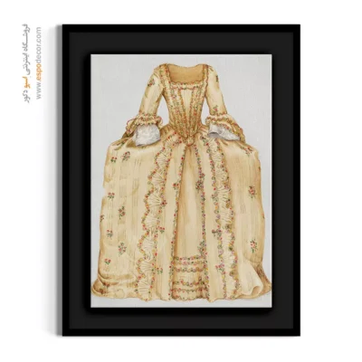 تابلو طراحی لباس زنانه با کیفیت چاپ بالا برای دیوار اتاق - لباس کلیپارت – تابلو فشن - اسپو دکور