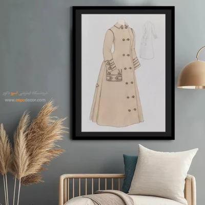 تابلو لباس مجلسی زنانه مدرن برای مزون - کت زنانه – تابلو فشن - اسپو دکور