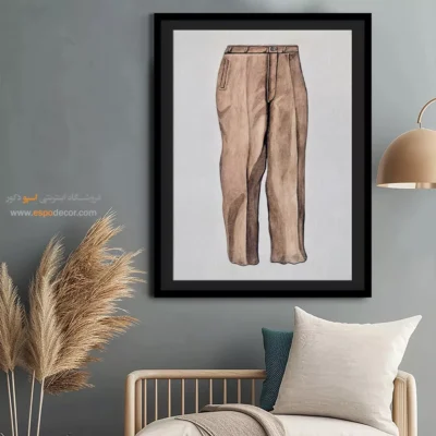 تابلو هنری فشن مدرن برای مدلینگ - شلوار مرد – تابلو فشن - اسپو دکور