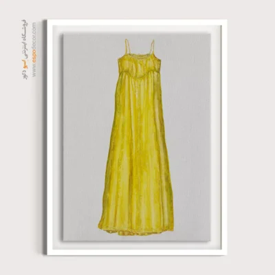 تابلو لباس خلاقانه برای دکور خانه - لباس زرد – تابلو فشن - اسپو دکور