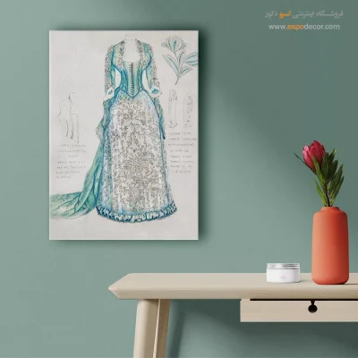 تابلو هنری فشن سیاه و سفید برای اتاق دخترانه