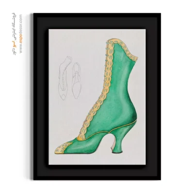 تابلو دکوراتیو فشن سیاه و سفید برای اتاق نوجوان - کفش زنانه 1936 – تابلو فشن - اسپو دکور