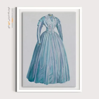 تابلو بوتیک لباس مدرن برای اتاق خواب مدرن - لباس تافته اسطوخودوس – تابلو فشن - اسپو دکور