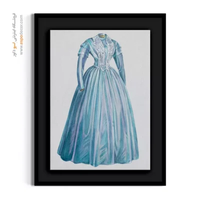 تابلو بوتیک لباس مدرن برای اتاق خواب مدرن - لباس تافته اسطوخودوس – تابلو فشن - اسپو دکور