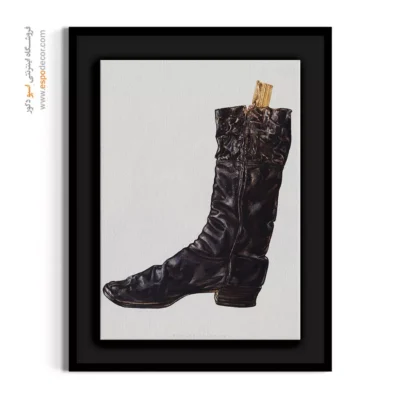 تابلو استایل زنانه الهام‌گرفته از مد روز برای اتاق دخترانه - بوت زیپ دار – تابلو فشن - اسپو دکور