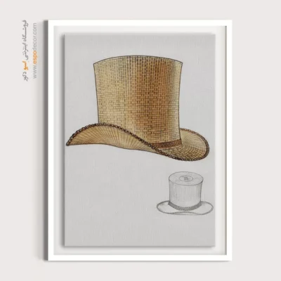 تابلو مزون لباس دخترانه برای دیوار اتاق - کلاه ژان پسل – تابلو فشن - اسپو دکور