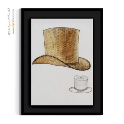 تابلو مزون لباس دخترانه برای دیوار اتاق - کلاه ژان پسل – تابلو فشن - اسپو دکور