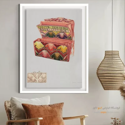 تابلو بوتیک لباس خلاقانه برای علاقه‌مندان به مد - کیف پول – تابلو فشن - اسپو دکور