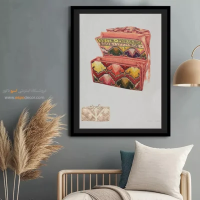 تابلو بوتیک لباس خلاقانه برای علاقه‌مندان به مد - کیف پول – تابلو فشن - اسپو دکور