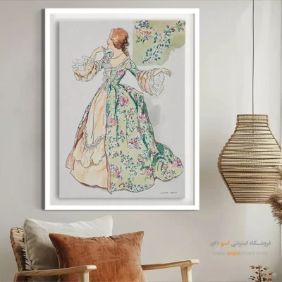 تابلو شو لباس کلاسیک برای مزون - زن ویکتوریایی – تابلو فشن - اسپو دکور