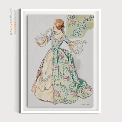 تابلو شو لباس کلاسیک برای مزون - زن ویکتوریایی – تابلو فشن - اسپو دکور