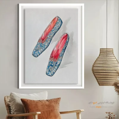 تابلو خاص برای اتاق دخترانه - کفش زنانه لیلیان – تابلو فشن - اسپو دکور