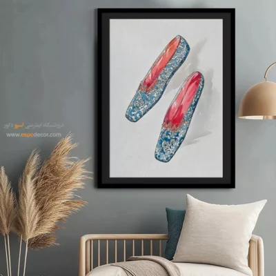 تابلو خاص برای اتاق دخترانه - کفش زنانه لیلیان – تابلو فشن - اسپو دکور
