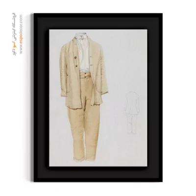 تابلو طراحی لباس زنانه مدرن برای هدیه خاص - کت و شلوار مردانه – تابلو فشن - اسپو دکور