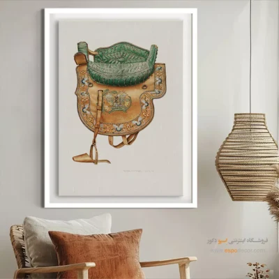 تابلو استایل زنانه برای طراحی داخلی - زین سواری – تابلو فشن - اسپو دکور