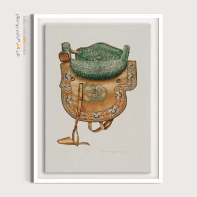 تابلو استایل زنانه برای طراحی داخلی - زین سواری – تابلو فشن - اسپو دکور