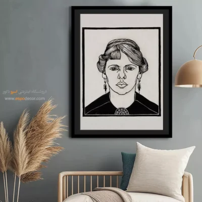 تابلو استایل خیابانی برای علاقه‌مندان به مد - پرتره یک زن – تابلو فشن - اسپو دکور