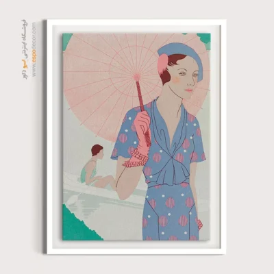 تابلو برای دکوراسیون - چتر صورتی – تابلو فشن - اسپو دکور